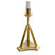 Candle holder in gold cast brass measuring 60cm s1