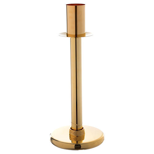 Candle holder for Easter candle in golden metal 60 cm 1