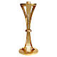 Golden metal Paschal candle holder with silver finishes, 47 in s1