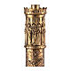 Paschal candle holder with 4 evangelists, 12 apostles, crucifixion, resurrection in silver-plated brass by Molina, 45 in s3