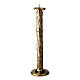 Candeliere portacero 110 cm pasquale nascita Cristo crocifissione resurrezione ottone argentato Molina s1