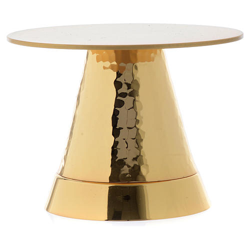 Monstrance throne, gilded cone shaped base for monstrance with c 2