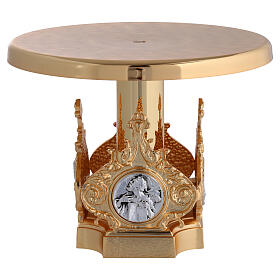 Monstrance throne in brass with 4 evangelists