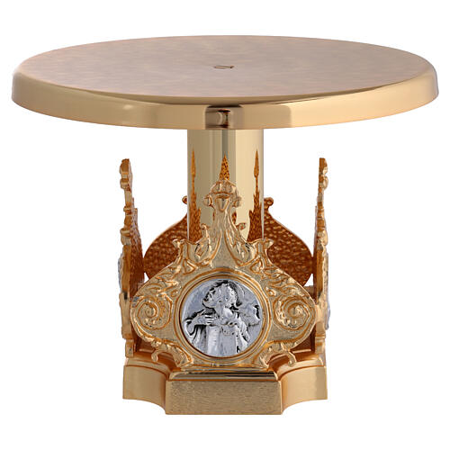 Monstrance throne in brass with 4 evangelists 1