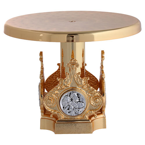 Monstrance throne in brass with 4 evangelists 5