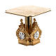 Monstrance throne in brass with 4 evangelists s1