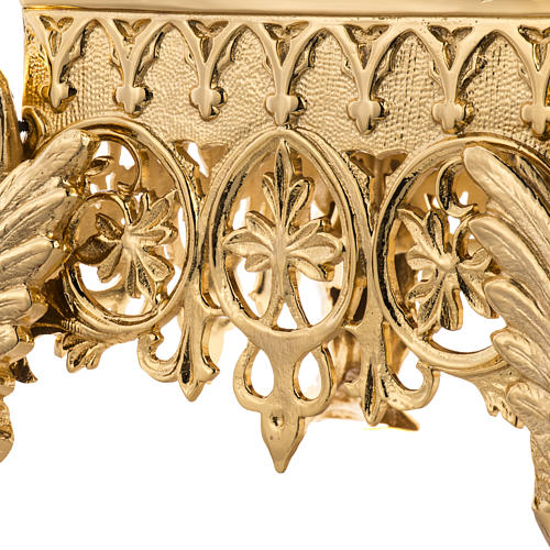 Monstrance throne in gold-plated brass 4 feets 4