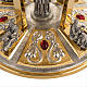 Monstrance throne in brass with bronze base and 4 evangelists s2