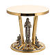 Monstrance throne in brass with bronze base and 4 evangelists s1