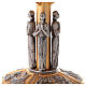 Monstrance throne in brass with images on foot s2