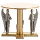 Monstrance throne in brass with angels and Lamb in bronze s5