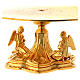 Monstrance throne in gold-plated brass with angels s2