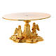 Monstrance throne in gold-plated brass with angels s4