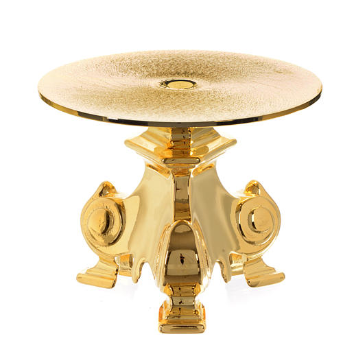 Monstrance throne in gold plated brass 12cm h 1