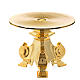 Monstrance throne in gold plated brass 12cm h s1