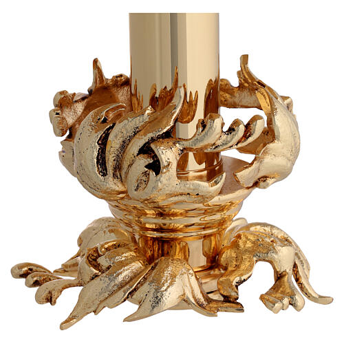 Monstrance stand 18cm gold-plated brass 2