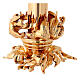 Monstrance stand 18cm gold-plated brass s5