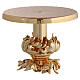Monstrance stand 18cm gold-plated brass s1