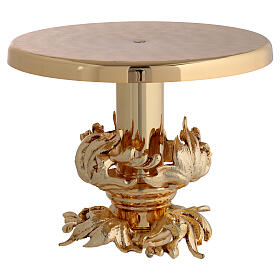 Tronetto 18 cm in ottone fuso dorato