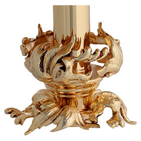 Tronetto 18 cm in ottone fuso dorato