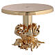 Tronetto 18 cm in ottone fuso dorato s3