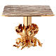 Monstrance stand in gold-plated brass 7 inch tall s1