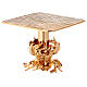 Monstrance stand in gold-plated brass 7 inch tall s2