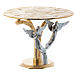 Monstrance throne in fused brass two-coloured with angels s2