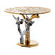 Monstrance throne in fused brass two-coloured with angels s4
