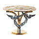 Monstrance throne in fused brass two-coloured with angels s1