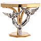 Monstrance throne in fused brass two-coloured with angels s2