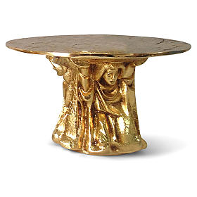 Monstrance throne in brass wet in gold 11 cm