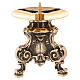 Monstrance in polished brass, baroque style s1