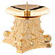 Monstrance in brass with tip, capital-shaped s3