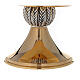 Thabor table 24-karat gold plated brass with spikes pattern on node s2