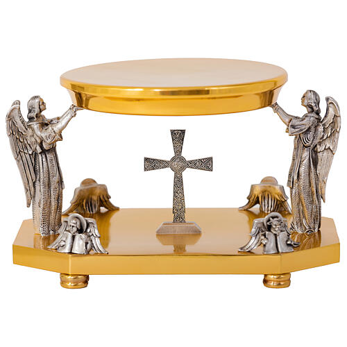Monstrance base 24kt gold and silver finish 1