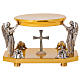 Monstrance base 24kt gold and silver finish s1