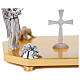 Monstrance base 24kt gold and silver finish s6