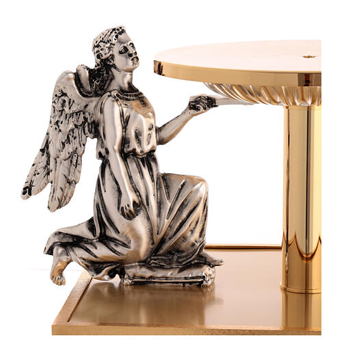 Baroque-style 24k gold-plated cast brass stand, 12 in 4