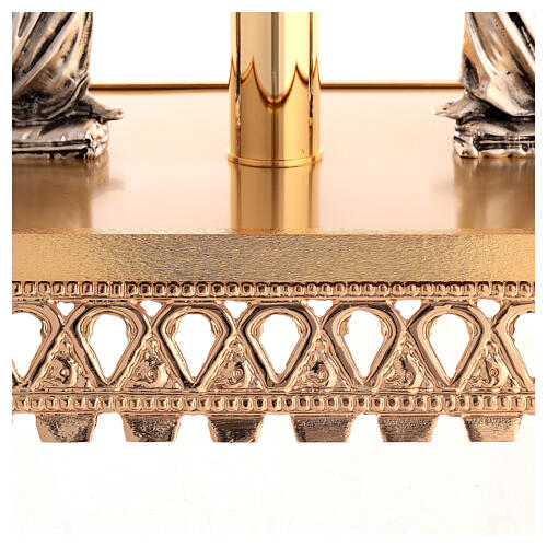 Baroque-style 24k gold-plated cast brass stand, 12 in 8
