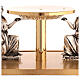 Baroque-style 24k gold-plated cast brass stand, 12 in s6