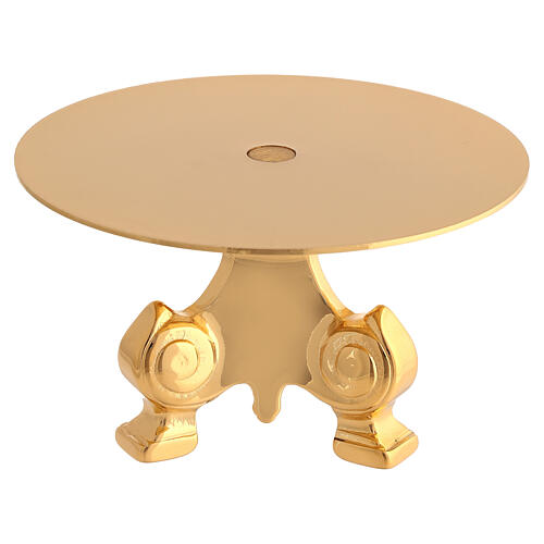 Baroque golden brass monstrance stand, 16 cm 2