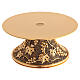 Gilded brass monstrance base with grape relief, 5.5 in s1