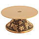 Gilded brass monstrance base with grape relief, 5.5 in s3