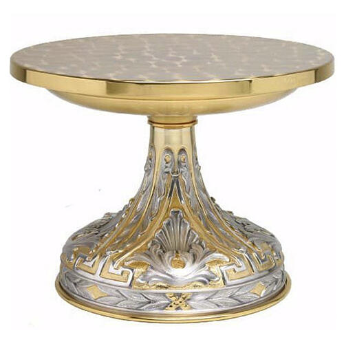 Trono bicolor motivo adorno hojas de acanto diám 28 cm 1