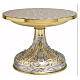 Two-tone monstrance stand with acanthus leaf frieze, 28x20.5 cm s1