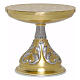 Monstrance stand, two-tone chiselled plant decoration, diam. 8 in s1