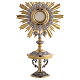 Monstrance stand with gilded and silver floral scrollwork, 8x8 in s2