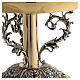 Monstrance stand with gilded and silver floral scrollwork, 8x8 in s6