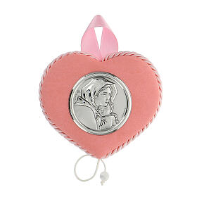 Medalhões e Medalhas para Berço: Medalhão berço coração Madoninha de Ferruzzi